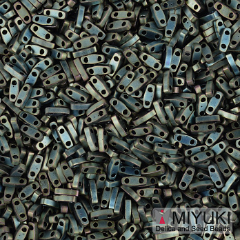 Бісер японський Miyuki QUARTER TILA №2008, 5х1,2 мм, Ірис зелений матовий (BIS-053275)