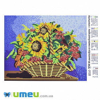 Схема для выш. бісером, Юма, Калина з соняшниками, 35х28 см (UPK-049774)