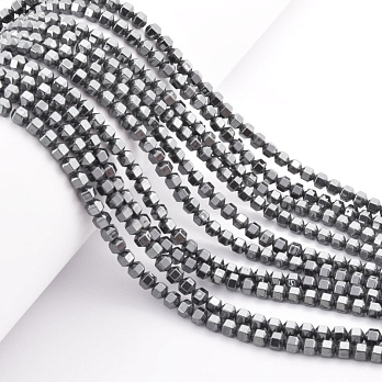 Намистини Гематит, Нат. каміння, Шестикутник, 4х4 мм (BUS-062265)