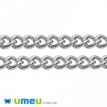 Ланцюг з нержавіючої сталі, Темне срібло, 5,8х4,2 мм (ZEP-046953)