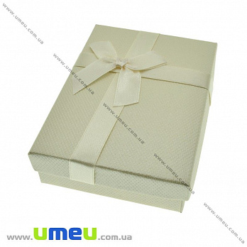 Подарочная коробочка Прямоугольная, 11х8х3 см, Кремовая, 1 шт (UPK-023176)