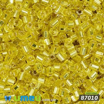 Бісер чеський Рубка 11/0, №87010, Жовтий блискучий (BIS-044040)