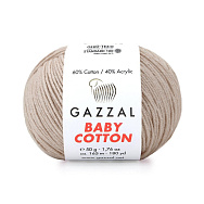 Пряжа Gazzal Baby Cotton №3446, 50 г, 165 м, Бежева (YAR-062517)