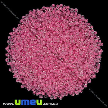 Бисер китайский средний, 8/0, Розовый прокрашенный, 3 мм, 25 г (BIS-012023)