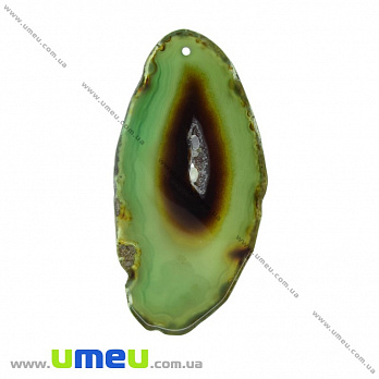 Зріз Агата, Смарагдовий, 70х35 мм (POD-032478)