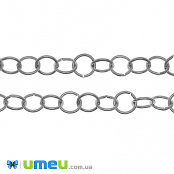Ланцюг, Темне срібло, 15 мм (ZEP-040217)