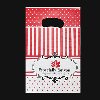 Подарочный пакетик, 30х20 см, Красно-белый (UPK-009136)