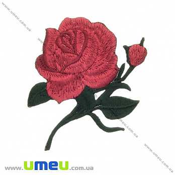 Термоаппликация Роза красная, 10х9 см, 1 шт (APL-024612)