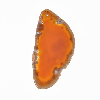 Зріз Агата, Червоно-коричневий, 74х37 мм (POD-022143)