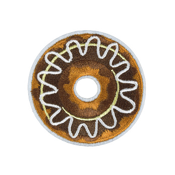 Термоаппликация, Пончик, 6,5 см, Коричневая (APL-060114)