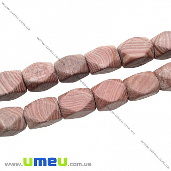 [Архів] Намистина натуральний камінь Яшма, 16х11 мм, Прямокутна гранована (BUS-027236)