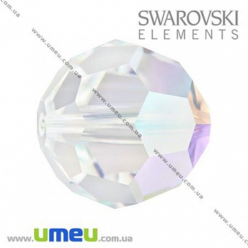 Бусина Swarovski 5000 Crystal AB, 10 мм, Граненая круглая, 1 шт (BUS-005357)