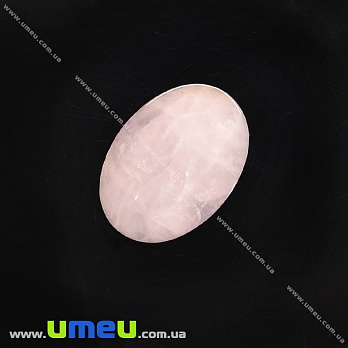 Кабошон нат. камень Кварц розовый, Овал, 18х13 мм, 1 шт (KAB-012695)