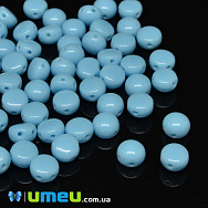 Бусина чешское стекло Preciosa Candy 6х4,5 мм, №63020, Голубая (BUS-040602)