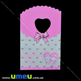 Подарунковий пакетик, 15х9 см, Рожевий (UPK-020361)