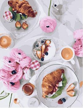 [Архив] Картина по номерам Brushme Завтрак по-французски 23709, 40х50 см, 1 набор (SXM-038543)