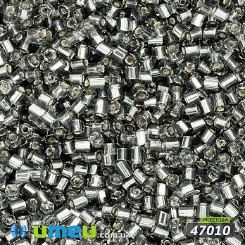 Бісер чеський Рубка 10/0, №47010, Сірий блискучий (BIS-044030)