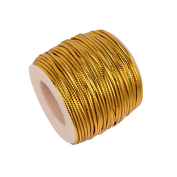 Шнур металлизированный, 2 мм, Золотистый, 1 м (LEN-035925)