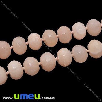 [Архів] Намистина натуральний камінь Гіпс, 14х10 мм, Бочонок гранований (BUS-035354)