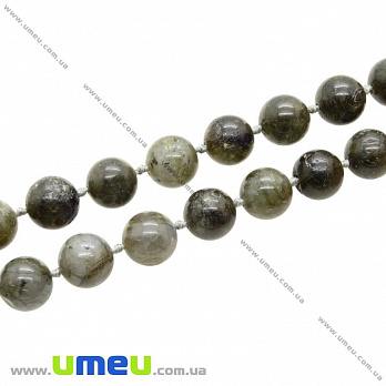 Бусина натуральный камень Лабрадорит, 12 мм, Круглая, 1 шт (BUS-020772)