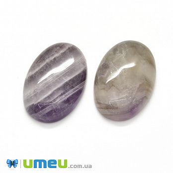 Кабошон нат. камінь Аметист світлий, Овал, 30х20 мм (KAB-043082)