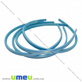 Обруч пластиковий перламутровий, 7,5 мм, Блакитний (OSN-020805)