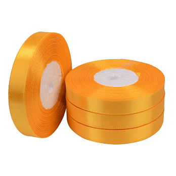 Атласна стрічка, 12 мм, Помаранчева (LEN-052744)