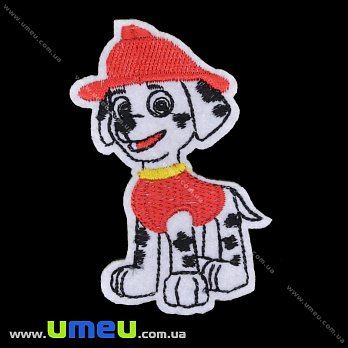 Термоаплікація дитяча Собачка, 8,5х5 см, Біла (APL-035168)