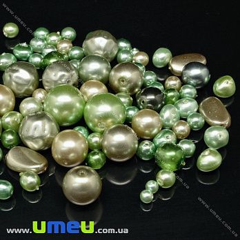 Намистини чеське скло Preciosa 92-MixVosk-Green Kulicky + Tvary (BUS-036602)