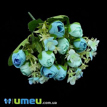 Букет півонії, 30 см, М'ятно-блакитний (DIF-045806)