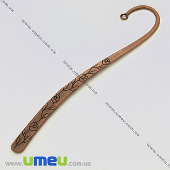 [Архів] Закладка для книг Квіти, Мідь, 122 мм (OSN-004047)