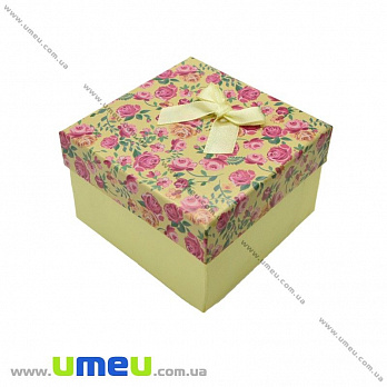 Коробочка подарочная с подушечкой, 9х9х5,5 см, Желтая, 1 шт (UPK-019064)