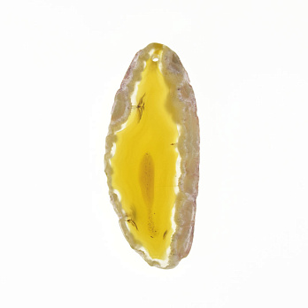Зріз Агату, Жовтий, 64х27 мм (POD-022106)