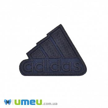 Термоаппликация Adidas, 5,5х4,5 см, Синяя темная, 1 шт (APL-042364)