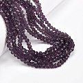 Намистини ронделі, 4х3,5 мм, Фіолетові темні (BUS-061123)