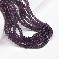 Бусины рондели, 4х3,5 мм, Фиолетовые темные (BUS-061123)