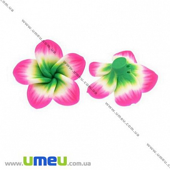 [Архів] Намистина FIMO Квітка, 32 мм, Малинова (BUS-007871)