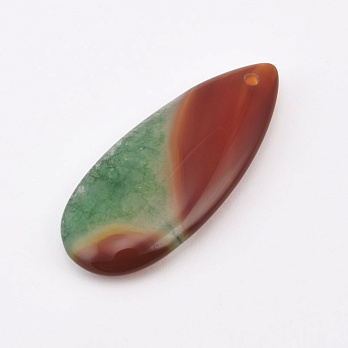 Підвіска Крапля, Натур. камінь Агат бразильський, 40х18 мм (POD-058702)