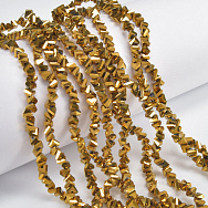 Намистини скляні скол (крихта), 4 мм, Золотисті (BUS-060937)