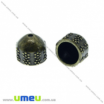 [Архів] Ковпачок металевий, 12х10 мм, Антична бронза (OBN-031802)