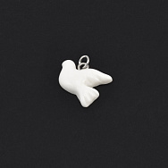 Подвеска Голубь из полимерной глины, 20х15 мм, Белая (POD-058995)