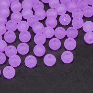 Бусины акриловые матовые, Круглые, 6 мм, Сиреневые (BUS-059794)