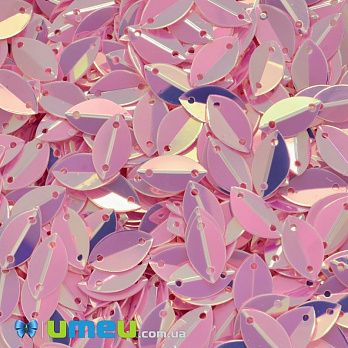 Пайетки Китай Лодочка, 10х6 мм, Розовые АВ (PAI-037901)