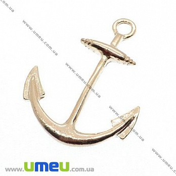 [Архів] Підвіска-конектор метал. Якір, 34х26 мм, Рожеве золото (POD-007274)