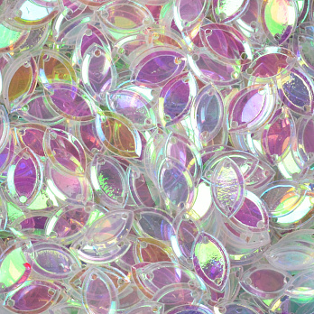 Паєтки Китай Човен, 9х5 мм, Прозорі АВ (PAI-052344)