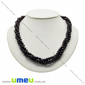 [Архів] Намиста з натурального каменю Джгут Нефрит гранатовий, 49 см (BUS-028706)