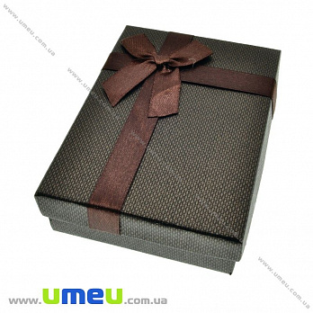 Подарочная коробочка Прямоугольная, 11х8х3 см, Коричневая, 1 шт (UPK-023181)