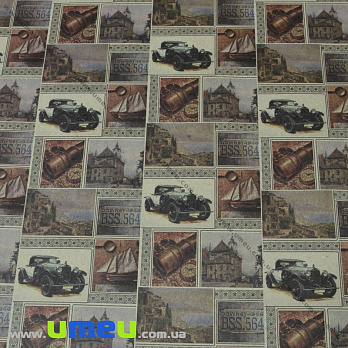 Пакувальний крафт папір Машини, Бежевий, 70х100 см (UPK-035597)