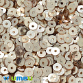 Пайетки Индия круглые плоские, 4 мм, Бежевые (PAI-037653)