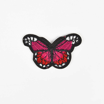 Термоаппликация Бабочка, 5,5х3,5 см, Малиновая (APL-060104)